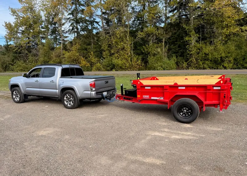 Red 2027 Diamond C GST 8 foot dump trailer, photo 7