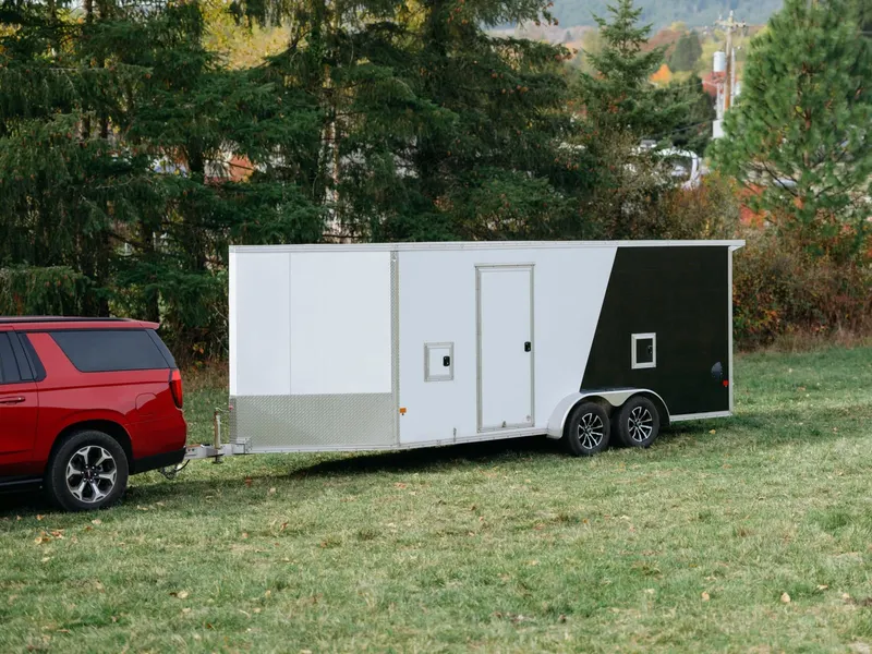 EZ-Hauler 18 foot enclosed aluminum snowmobile trailer