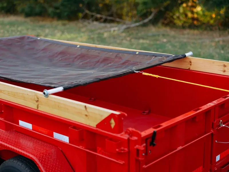 Red 2027 Diamond C MDT 12 foot dump trailer, photo 6