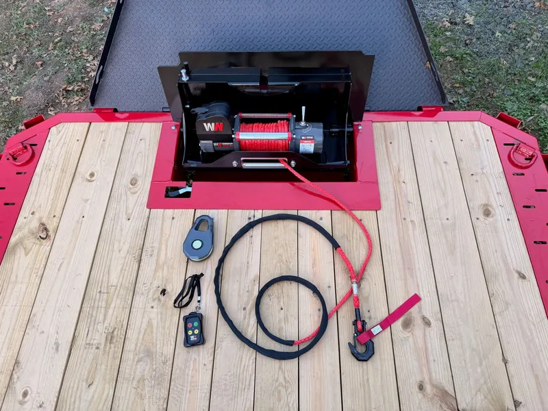 Red 2027 Diamond C HXD 24 foot gravity tilt equipment trailer, photo 12